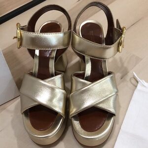 NWT See By Chloe Platform Leather Sandals US 10